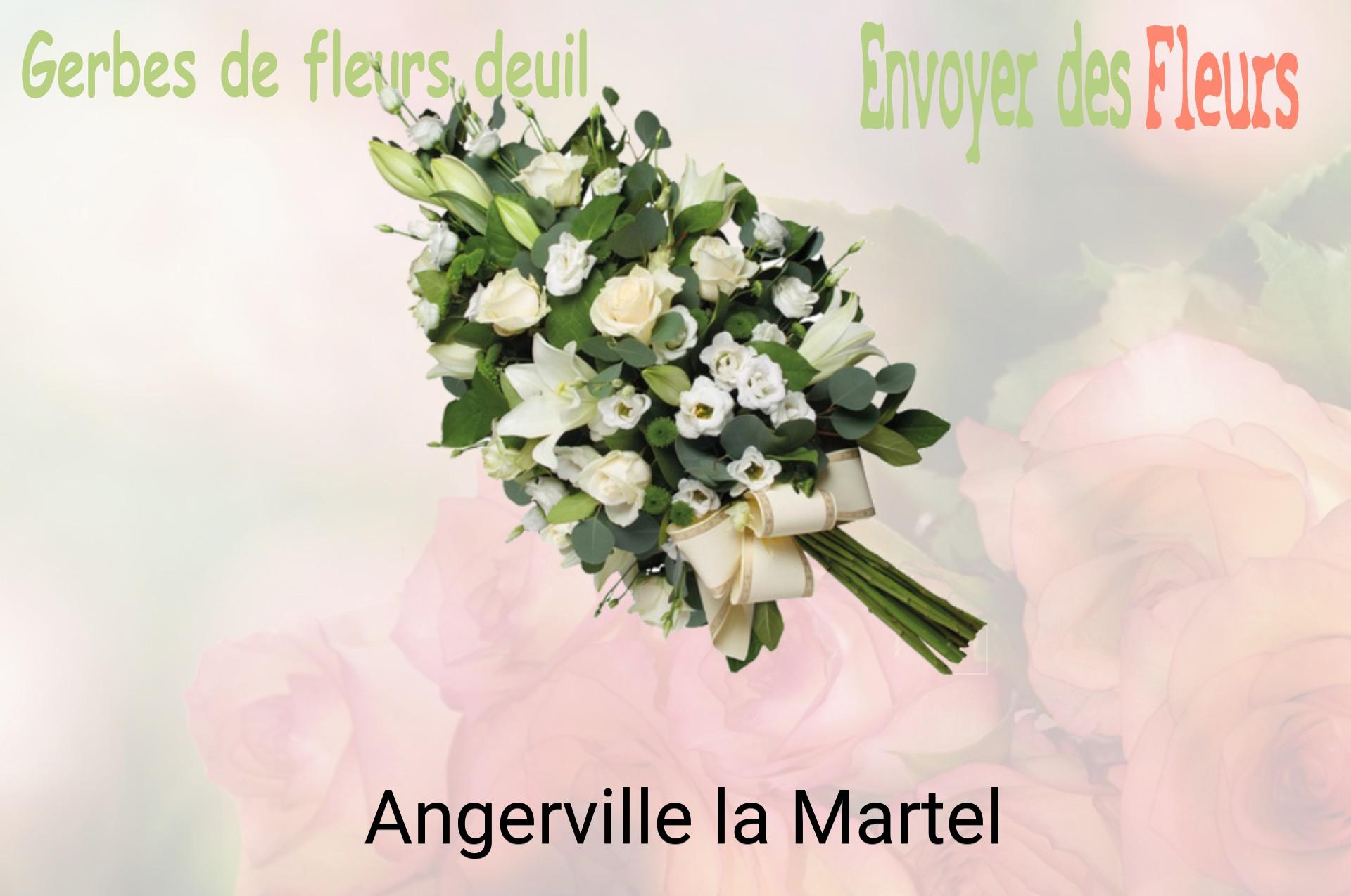 Gerbe de fleurs de deuil livrée à Angerville-la-Martel